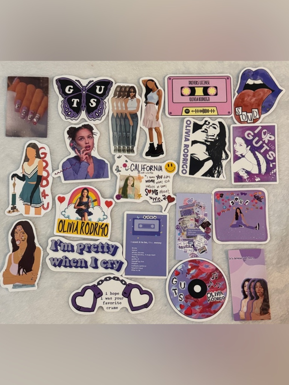 💜 20 Pcs Olivia Rodrigo Sticker Set - Picture 4 of 7